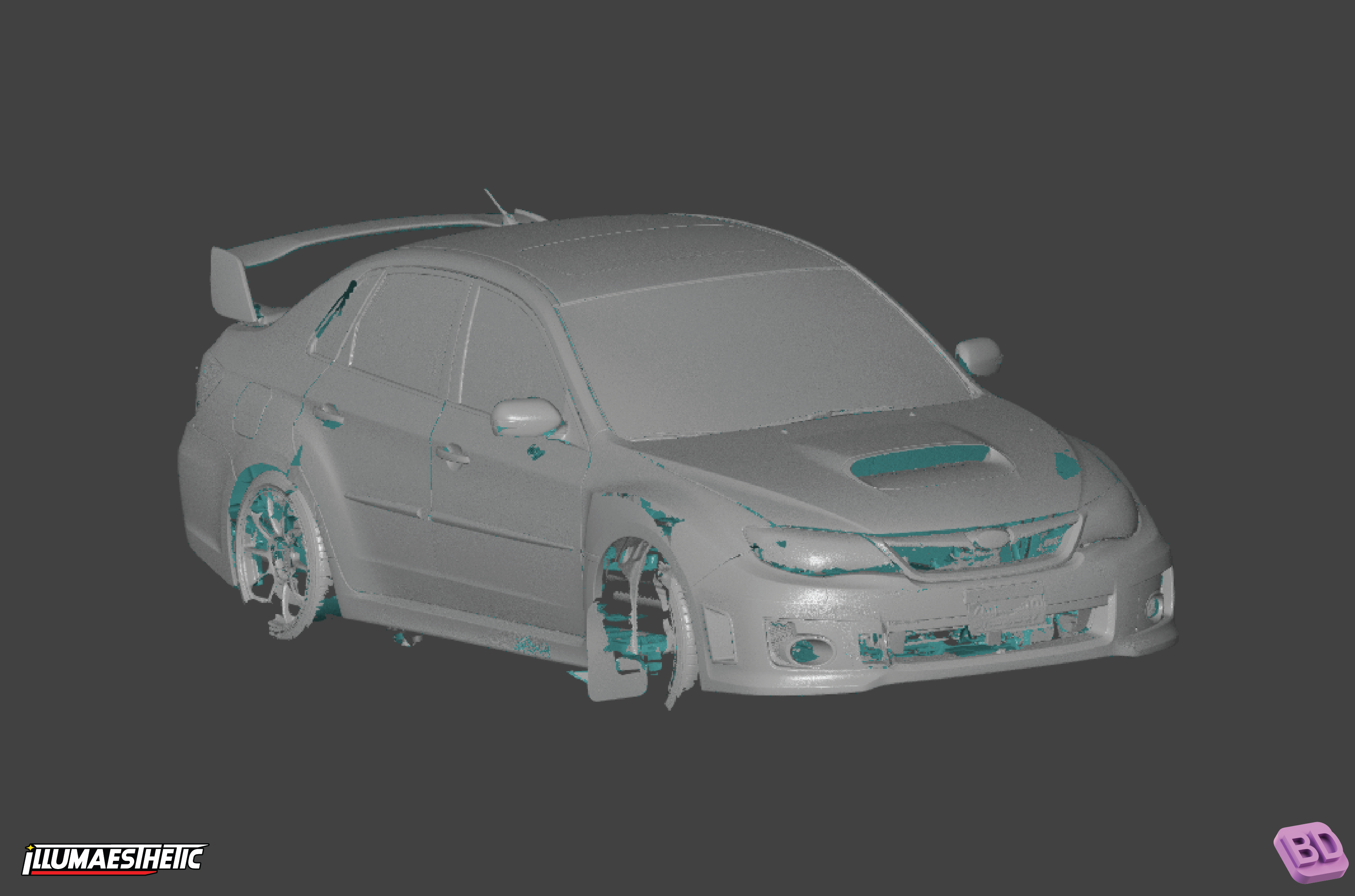 Subaru Impreza WRX STI (GR / GV) 3D Scan (2008-2014