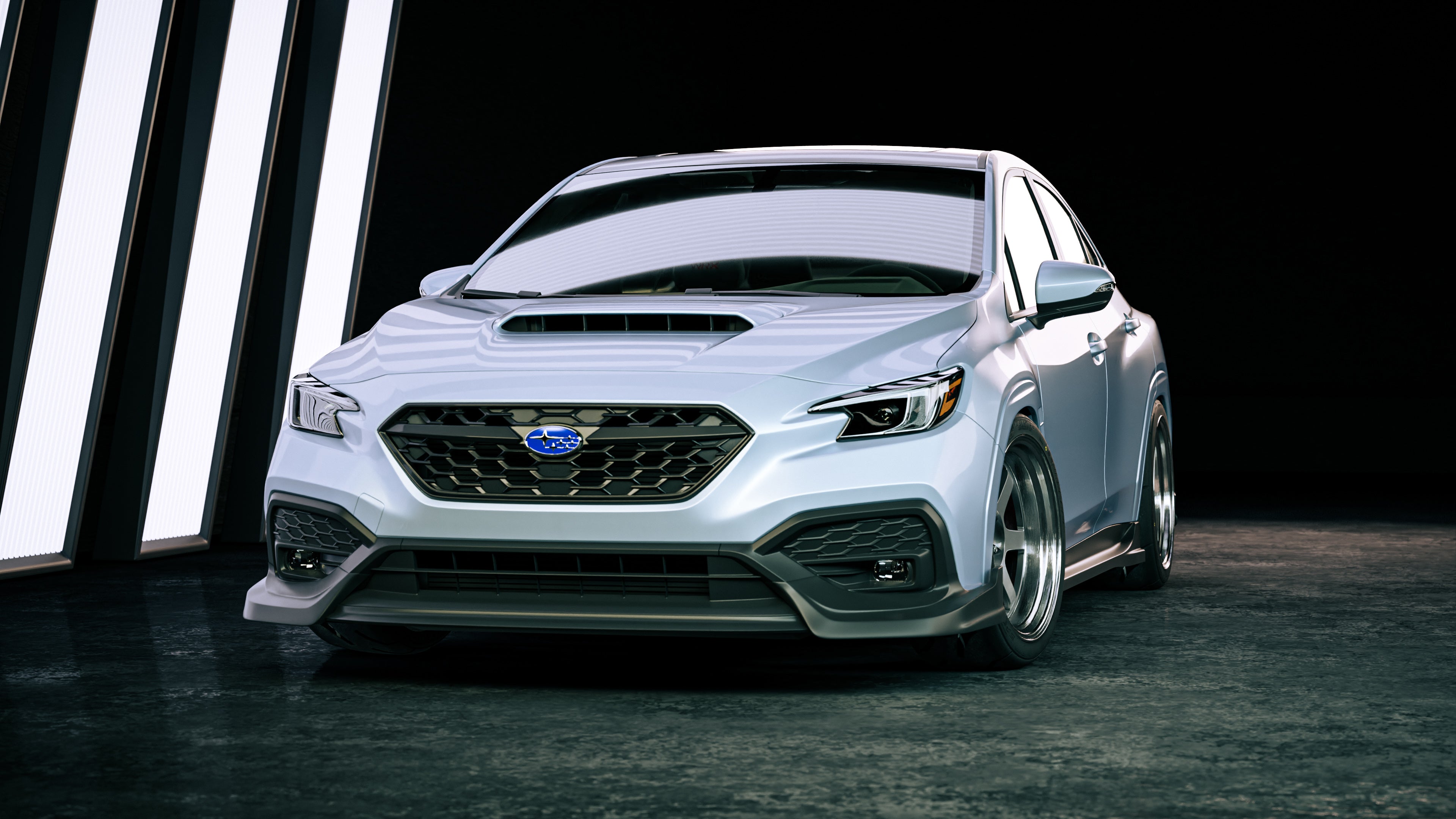 VB WRX Front Lip Polyurethane Illumaesthetic