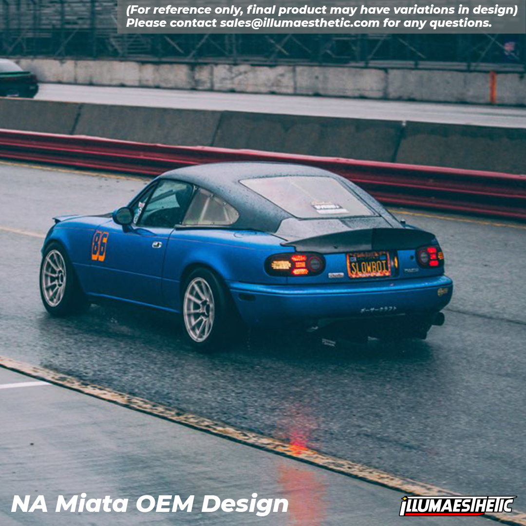 thumbnail image 2 of JDM Black Taillights For 1990-1997 Mazda MX-5 Miata NA – Clear Lens – Set 2 of 6