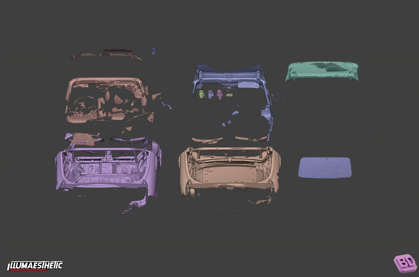 Toyota MR2 Spyder (ZZW30) 3D Scan (2000-2007)