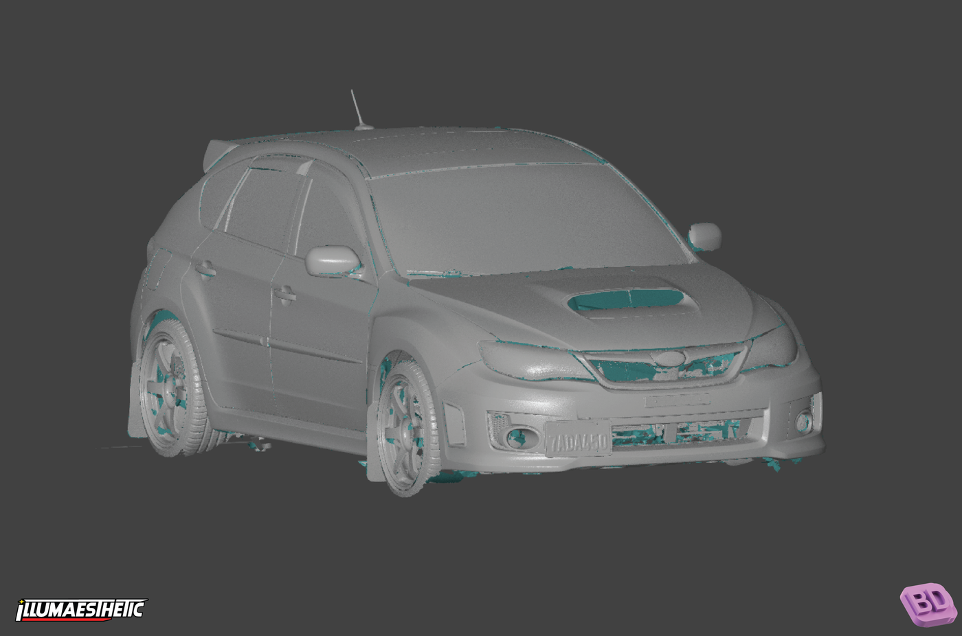 Subaru WRX STI 3D Scan (2008-2014, GR/GV)