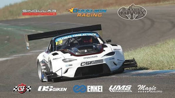 Ryan Passey's HyperMiata on track at Global Time Attack, with its scanned, designed and 3D printed aero