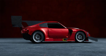 Side profile render of the HyperMiata widebody
