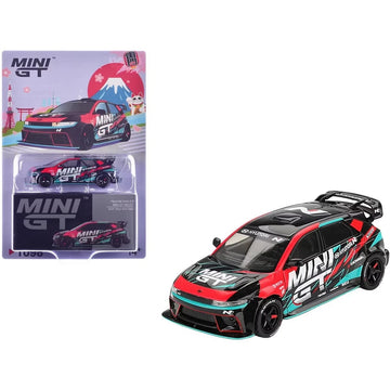 MiniGT 1:64 die-cast of the Hyundai Ioniq 5N RS-01T (#1098), in and out of its blister pack