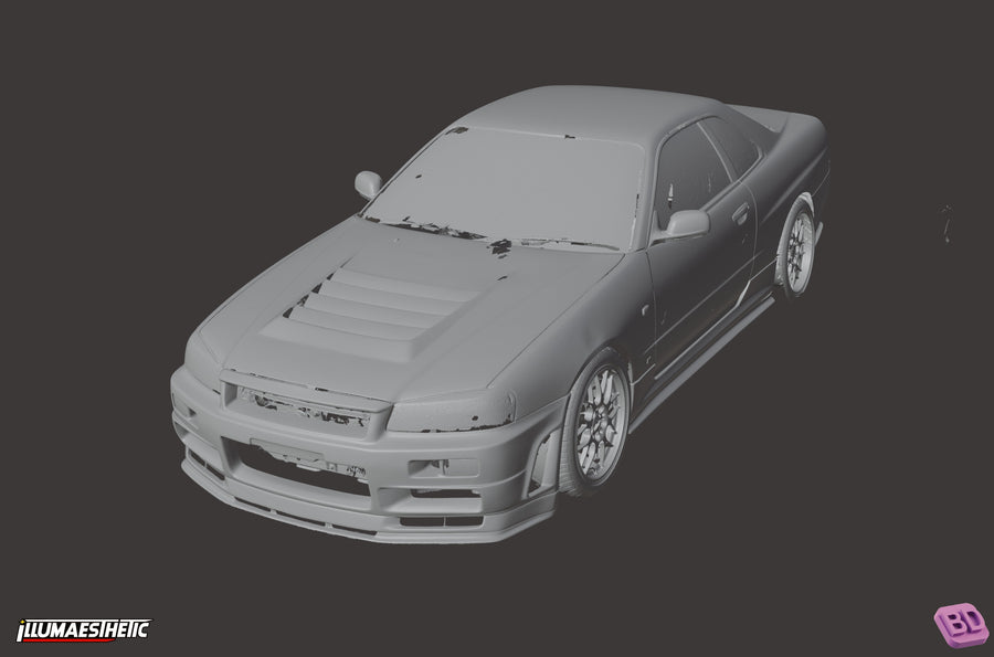 Nissan Skyline GT-T Coupe (ER34) 3D Scan (1998-2001) - cover