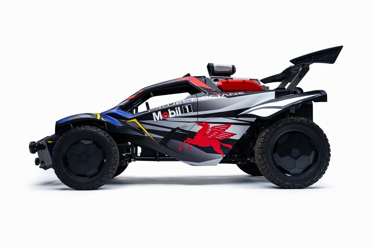 Project Octane, the real-life Rocket League Octane, full side profile in Mobil 1 livery