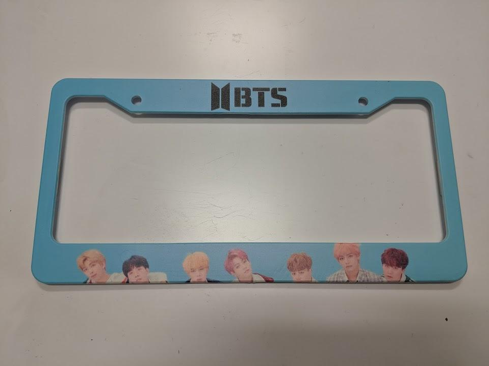 BTS フレーム FRAME ③ BTS KPOP License Plate Frame | Illumaesthetic