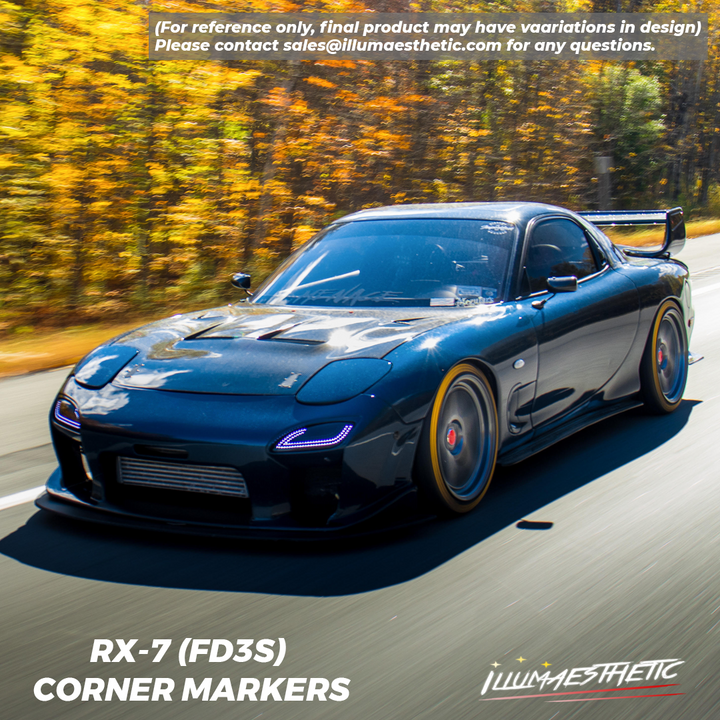 RX-7③ LEDアクリルプレート 内装 ライト RX7 FD3S Mazda RX-7 FD3S Corner Marker DIY Kit | Illumaesthetic
